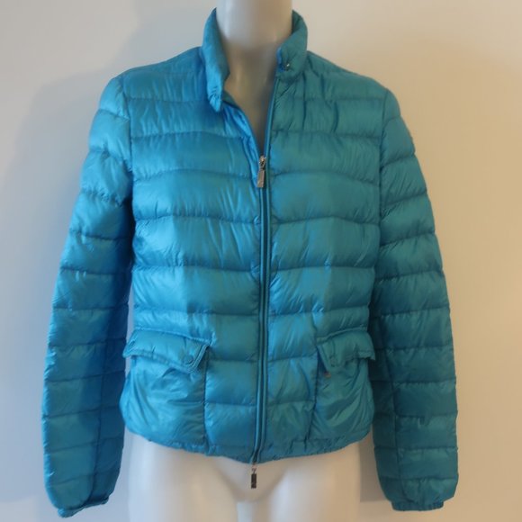 Moncler Jackets & Blazers - Womens Moncler Lans Aqua Blue Lans Quilted Down  Puffer Jacket 2 *